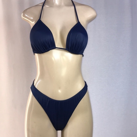 Zuliana Size Small Dark Blue High Rise Bikini. Made In USA New with Tags - Picture 1 of 6